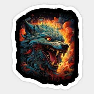 Crazed Werewolf Sticker